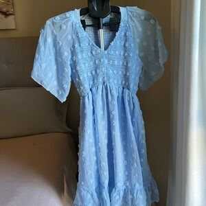 Light Blue Dressin Polyester Dress